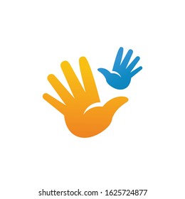 hand logo icon vector isolated
