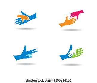 Hand logo illustration