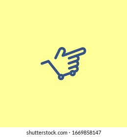hand logo pointer cart design