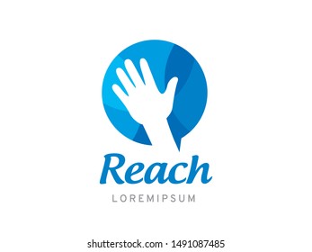 Hand logo symbol or icon template