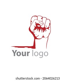 Logo de mano y vector de símbolo