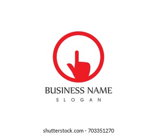 Hand logo and symbols