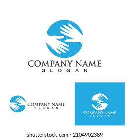 Hand logo and symbols template icons

