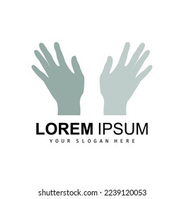Hand Logo, Teamwork Vector, Team Company Design, Body health, Hand Care, Recycling