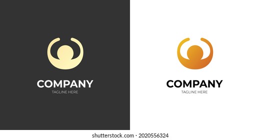 Hand Up Logo Template Design