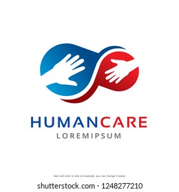 Hand Logo Template Design Vector, Emblem, Concept Design, Creative Symbol, Icon