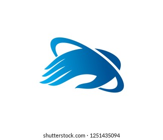 Hand Logo Template Design Vector, Emblem, Concept Design, Creative Symbol, Icon