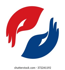 hand logo vector.