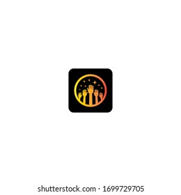 Hand logo vector icon design
