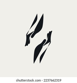 Hand Logo, Vektorsymbol. Morernsymbol. 