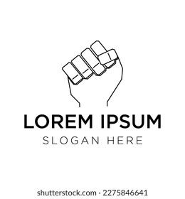 Hand logo vector illustration isolated on white background