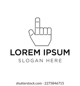 Hand logo vector illustration isolated on white background