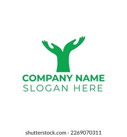 Hand logo vector illustration template