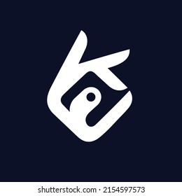 Hand logo with wallet concept