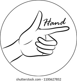 hand logo white and back