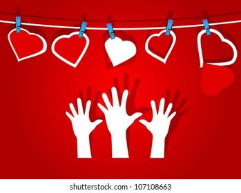 Hand, the longing for love