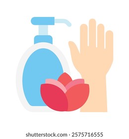 Hand Lotion Vector EPS 10 for print, digital UI, UX kit, web and app development for health, personal care, body treatment and more.