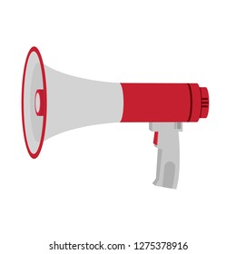 Hand loud speaker vector design illustration isolated on white background