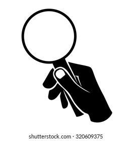 hand with loupe