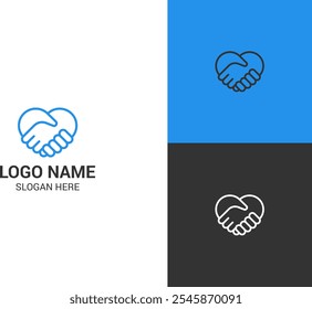 Hand und Liebe kombinieren markieren Logo-Konzept