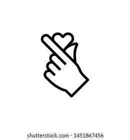 Hand love gesture outline icon. Element of hand gesture illustration icon. signs, symbols can be used for web, logo, mobile app, UI, UX