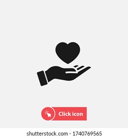vector de icono del corazón de amor de mano