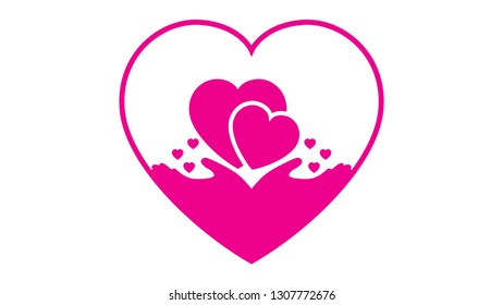 hand of love logo design