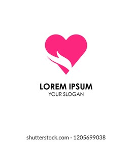 hand love logo template