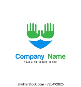 hand love logo vector