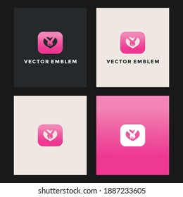 hand love logo vector design template