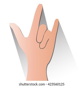 hand love sign vector