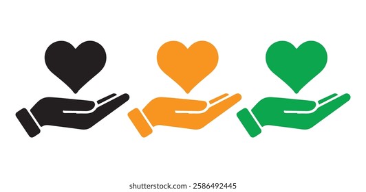 hand love silhouette image eps file