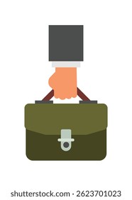 Equipaje de mano. Ilustración plana simple.
