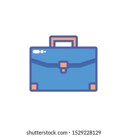 hand luggage in white background vector illustration design