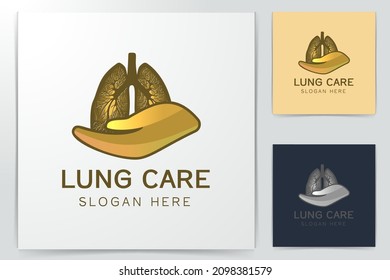 hand and lung, care logo Designs Inspiration Isolated on White Background