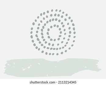Handgefertigter abstrakter Hintergrund. Grunge gefleckte Kreise und Streifen Muster. handgezeichnete Vektorgrafik