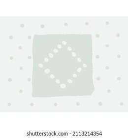 Hand made abstract landscape. Abstract grunge square and stripes. Vector hand drawn illustration