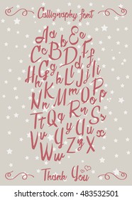 Hand made brush and ink typeface collection. Unique art. Party invitation design. Artistic design for invitations, posters, banners, greetings illustrations.