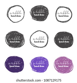 Hand made circle scribbles