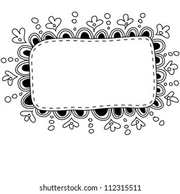 Hand made doodle frame