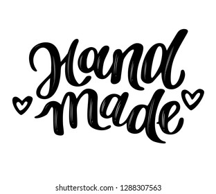 Hand made - hand drawn poster. Vector illustration. Use for posters, t-shirt prints, cards