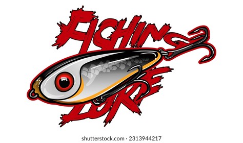 hand made fishing lure vector. greeting cards advertising business company or brands, logo, mascot merchandise t-shirt, stickers and Label designs, poster.