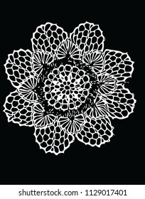 Hand made floral mandala. Can be used for decoration, poster, fashion and much more