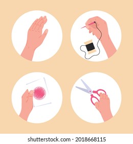 hand made four projects icons