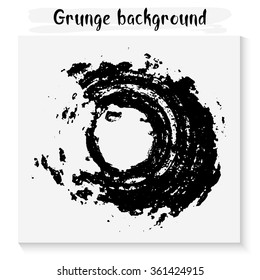 Hand made grunge round background.
