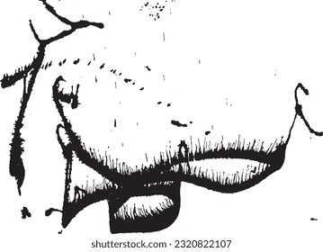 La Mano Hizo Textura Grunge. Resumen La Tinta Cae Fondo. Patrón de arte de acuarela vectorial.
