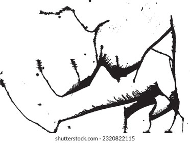 Hand Made Grunge Texture. Abstract Ink Drops Background. Vector Watercolor Artwork Pattern.