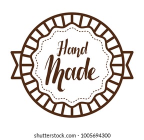 hand made handwriting emblem image