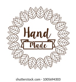 hand made handwriting emblem image
