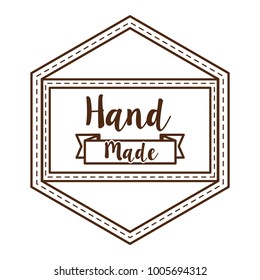 hand made handwriting emblem image